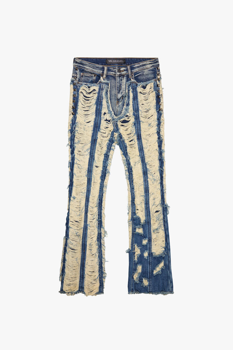 "CONTRAST" FLARE JEANS