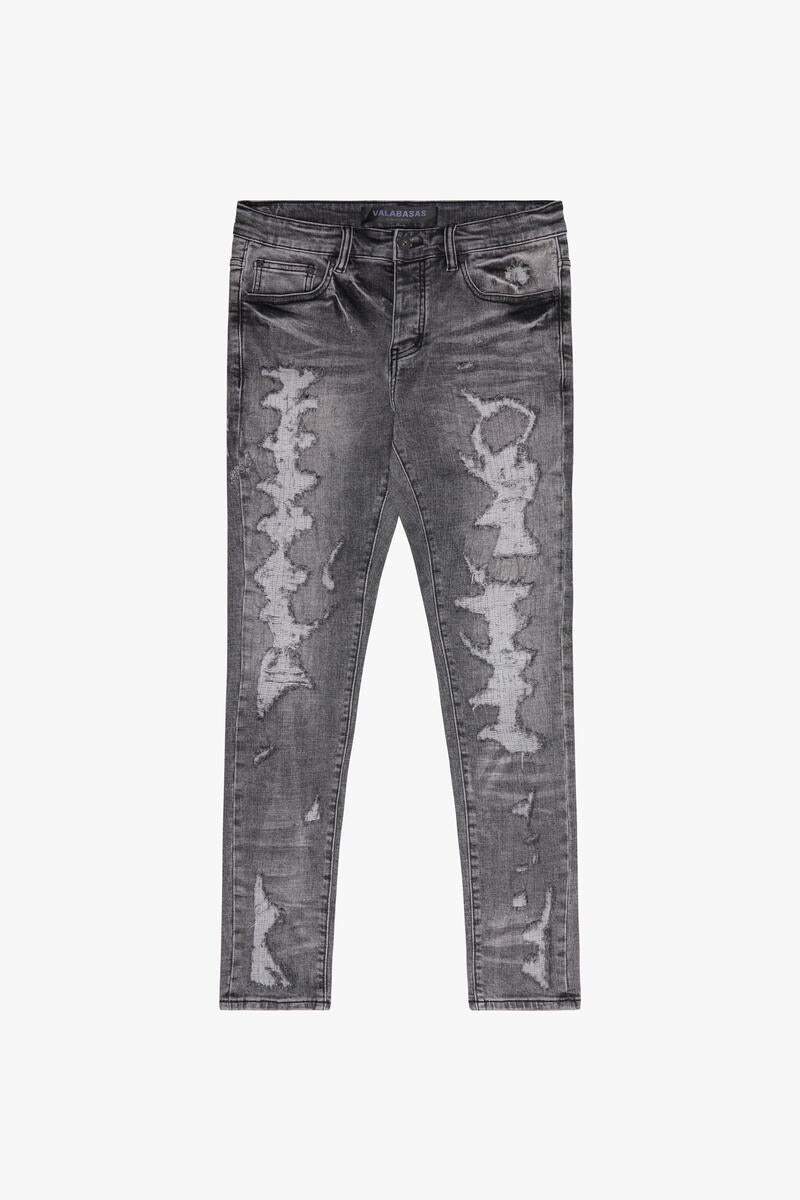 "TEARAWAY" GREY SKINNY JEAN
