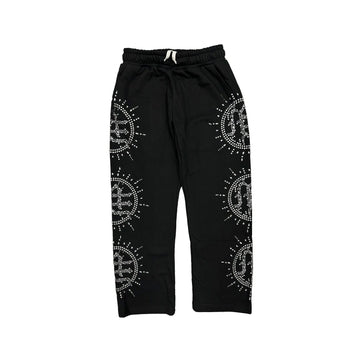 ‘Eclipse’ Black Rhinestone Sweats