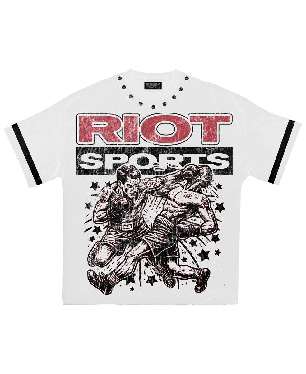 Riot Sports tee-WHT