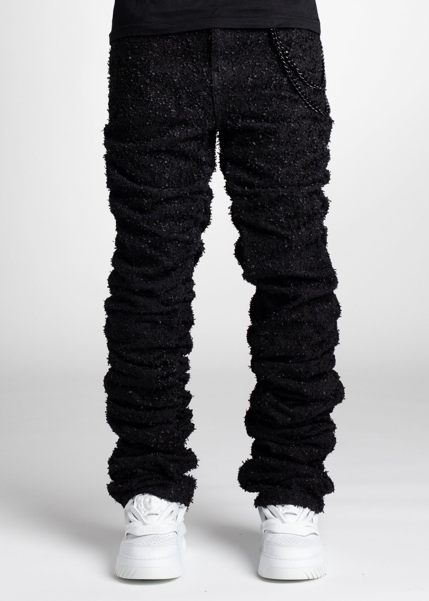 All Black Super Stacked Denim