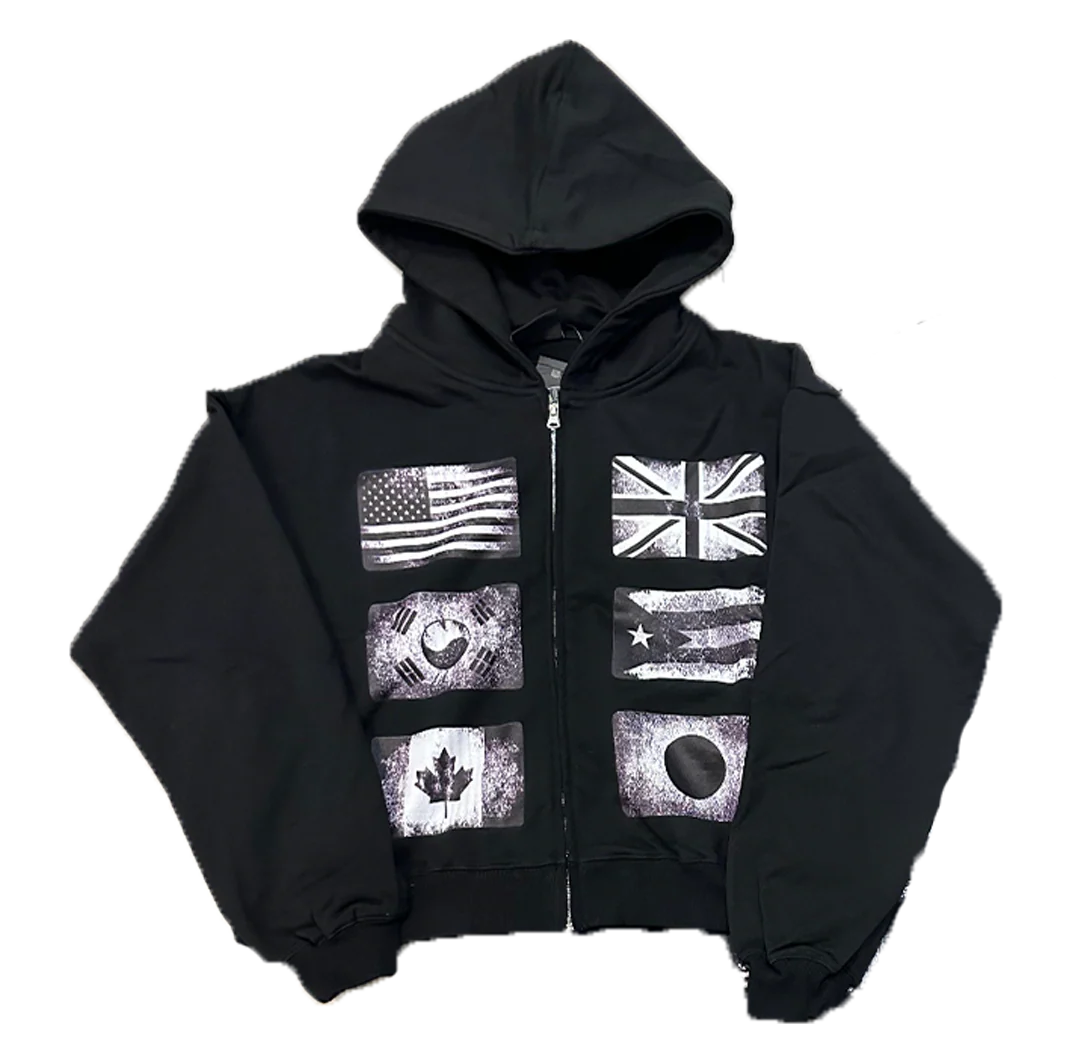 FLOOR914 BLK FLAG FORCE-ZIP UP