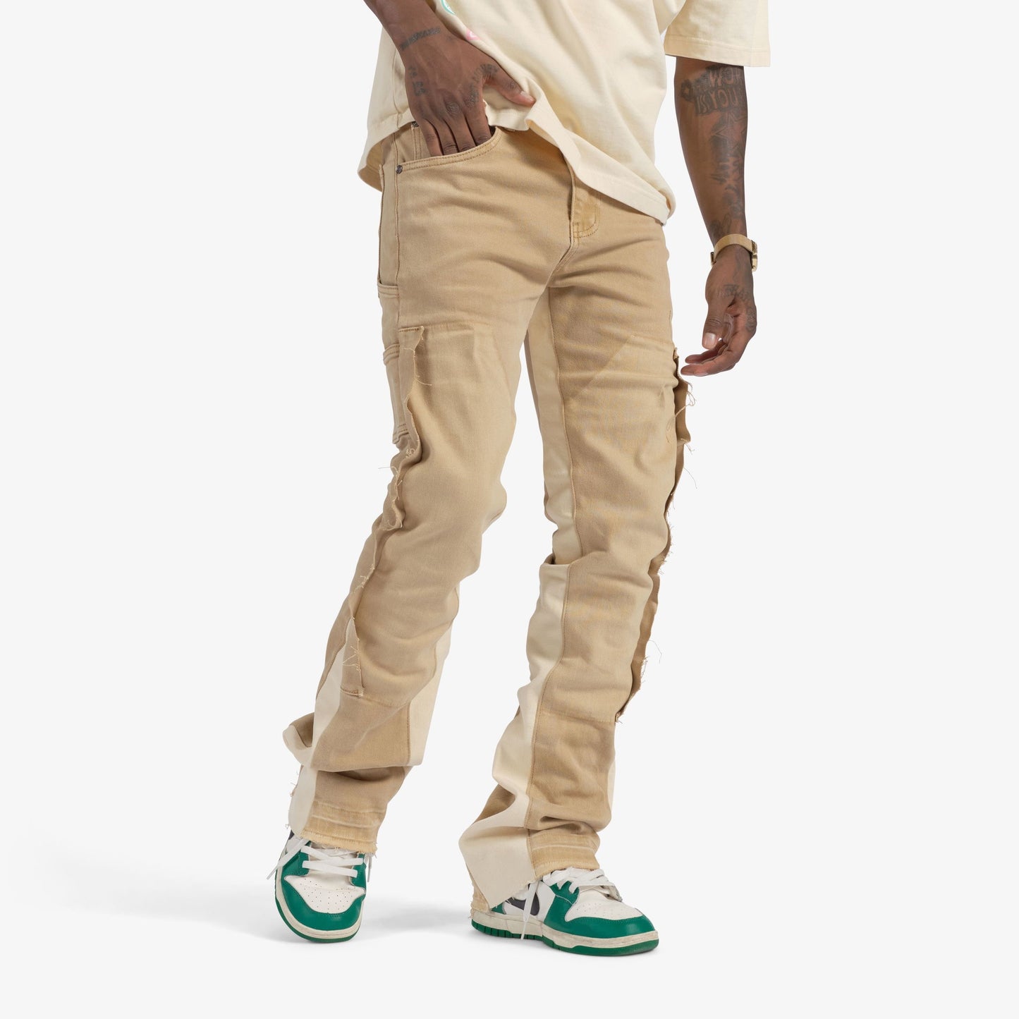 "REVOLVER"JEANS (KHAKI/IVORY)