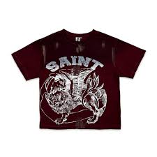 SAINT VANITY DIRTY GRIFFIN SHIRT/BURGNDY