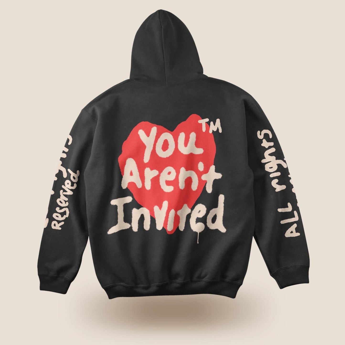 You Aren't Invited Drip Hoodie - Off Black