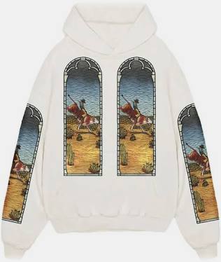 WDW STAIN GLASS HOODIE/WHT