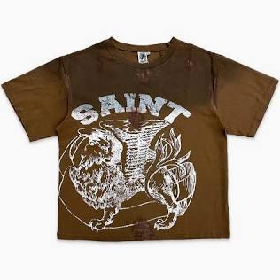SAINT VANITY DIRTY GRIFFIN SHIRT/BRN