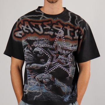 DYED STUD TEE(TE2530)BLK
