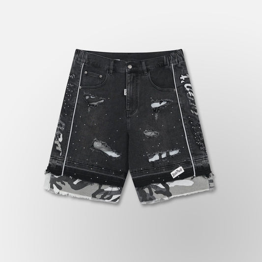 Camo Denim-Black