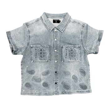 'Paisley' Denim Blue Shirt