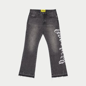OG Logo Flared Denim (Grey Wash)