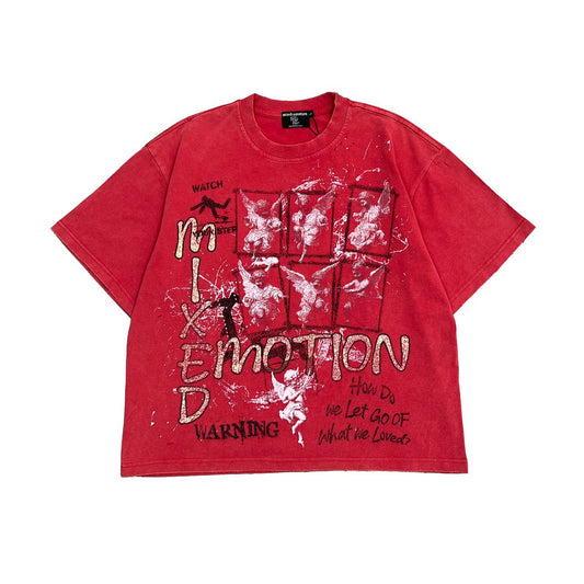 Mixed Emotion "Crimson"-RED TEE