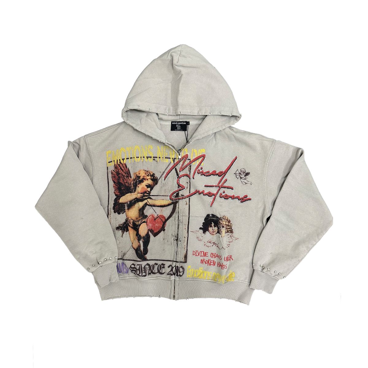 Mixed Emotion "Broken Halo"-GREY HOODIE