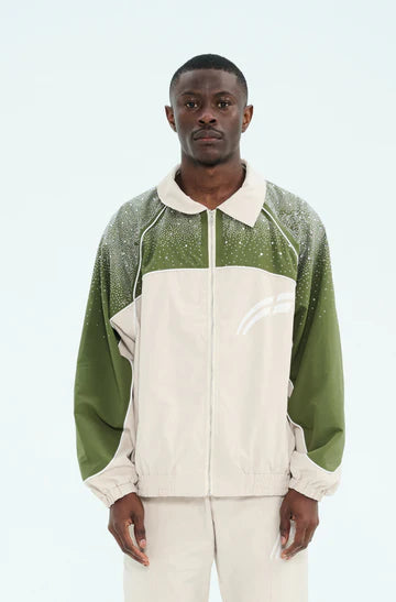 RVS WINDBREAKER JACKET-CRM/GREEN