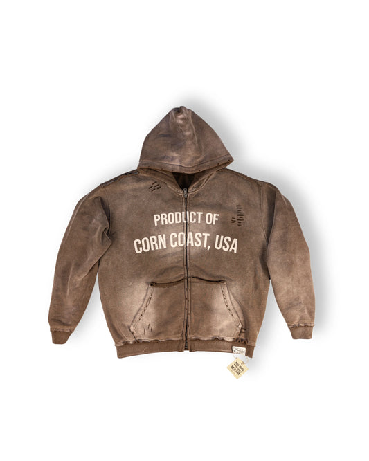 CORN COAST-BRWN HOODIE