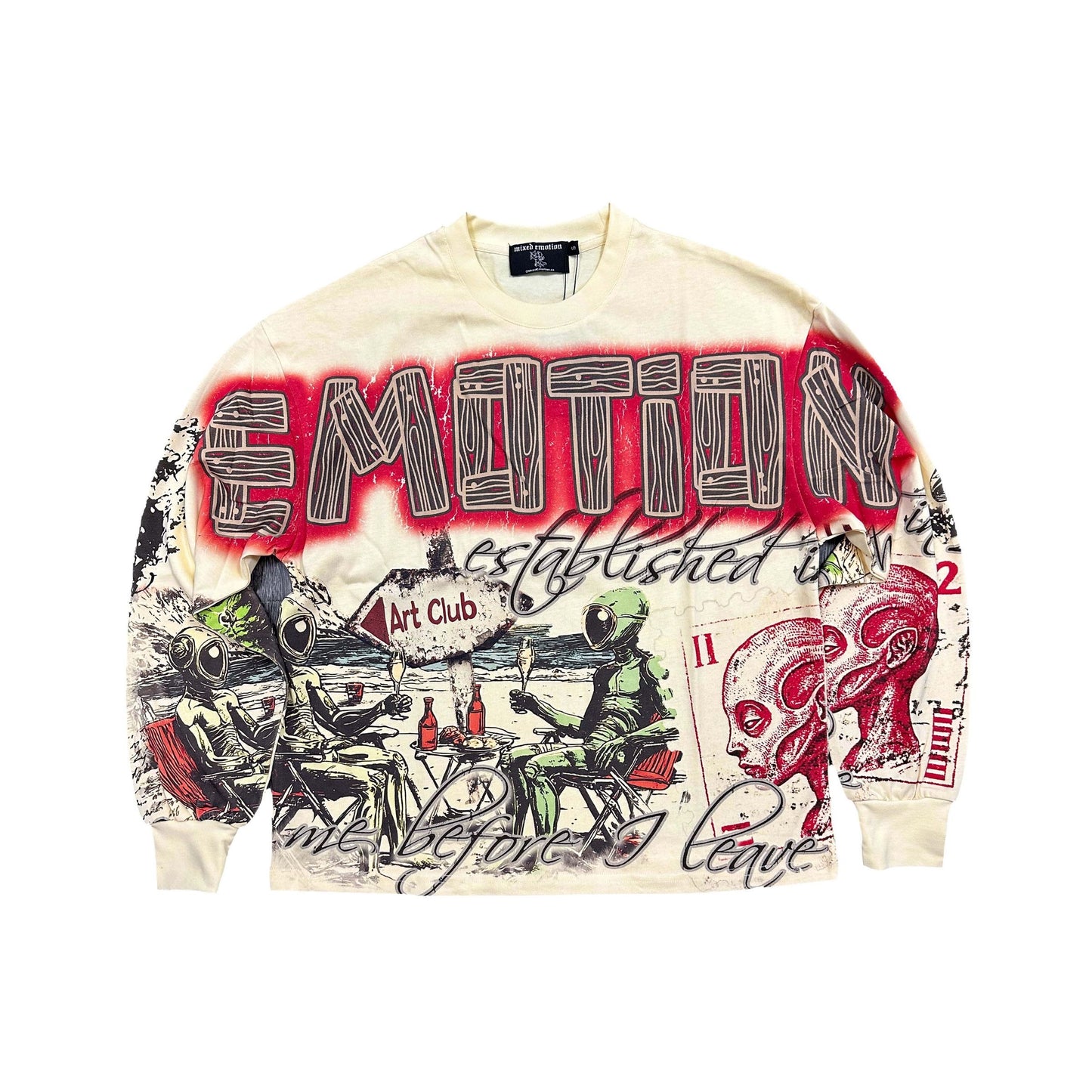 'Art Club' Cream Long Sleeve