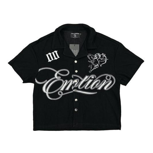 Black Signature Button Up