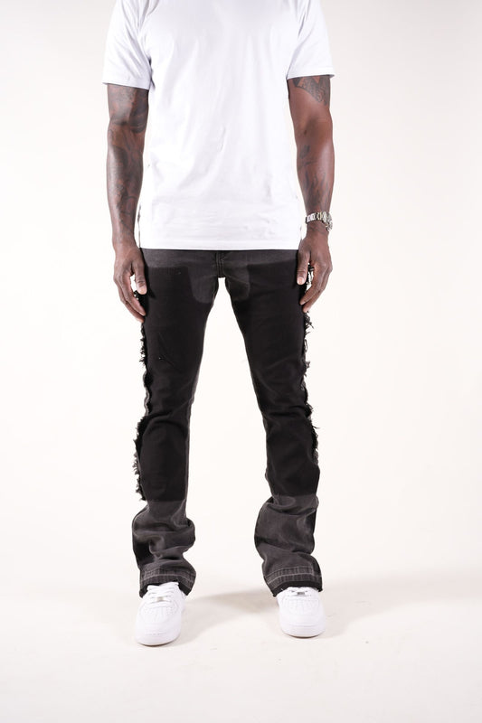 CURRENCY CARPENTER FLARE Jeans-BLK