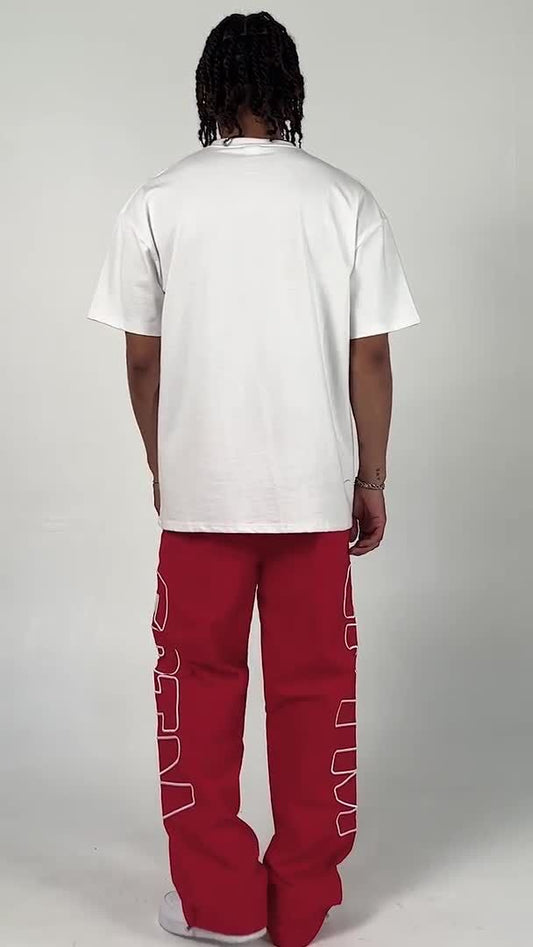 LOGO PANTS- RED