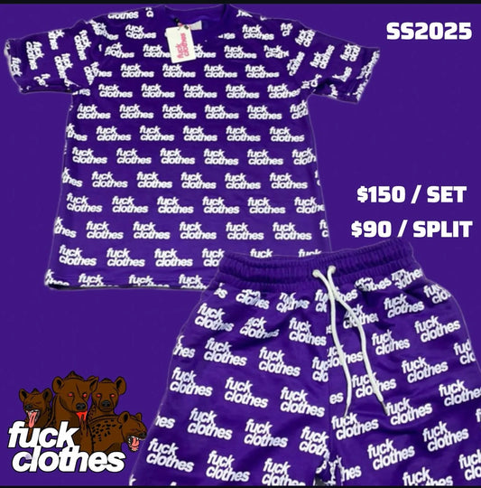 Fuck Clothes Athletic T-shirt-PURPLE