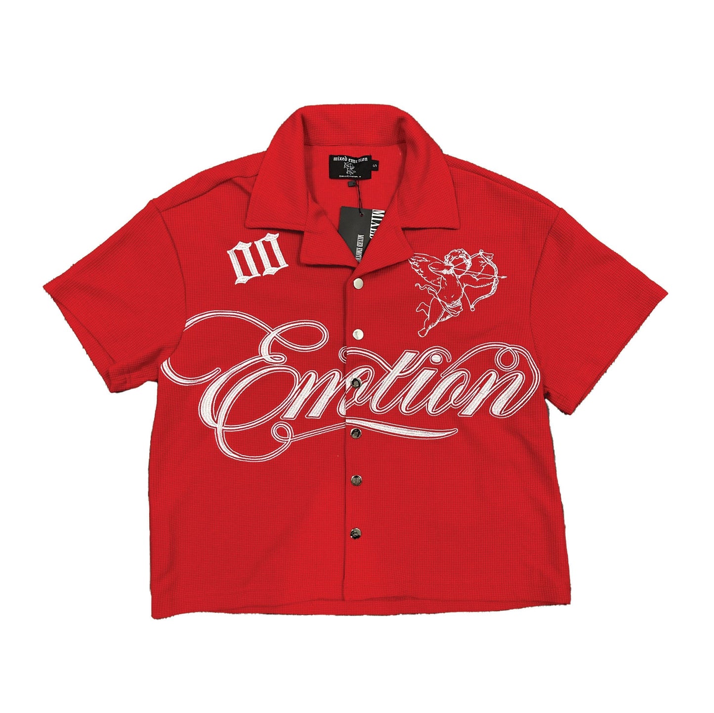 Red Signature Button Up