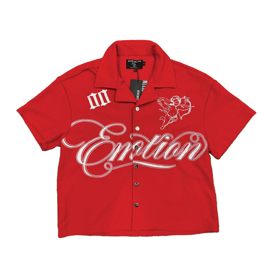 Red Signature Button Up