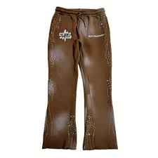 INFINITY RHINESTONE SWEATPANTS/BRWN