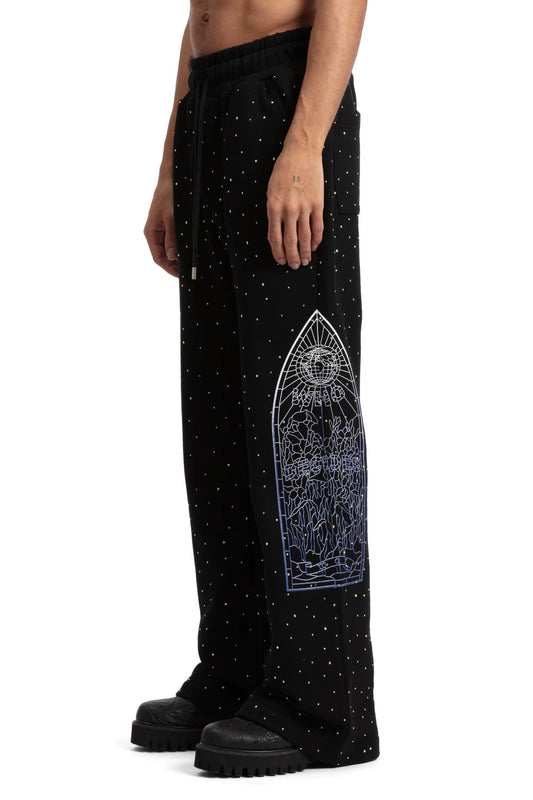 WDW RHINESTONE SWEATPANTS/BLK