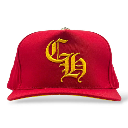 RED CHROME HEART-HAT