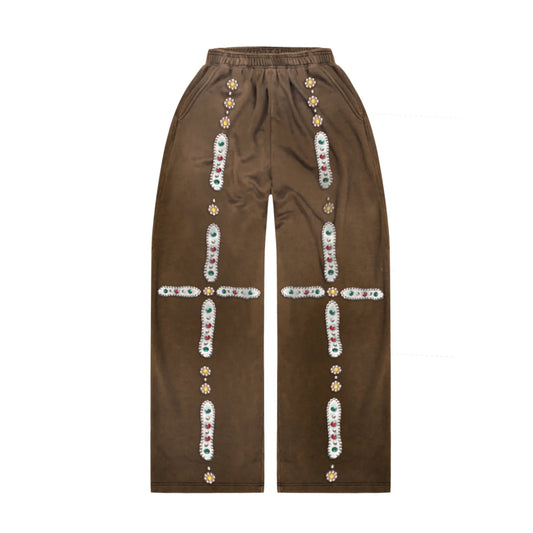 SAPHIRE SWEATPANTS/BROWN