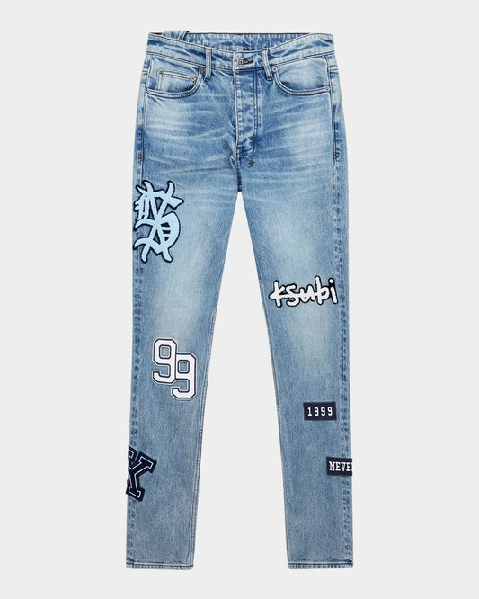 Chitch Striker Patched Slim Jeans