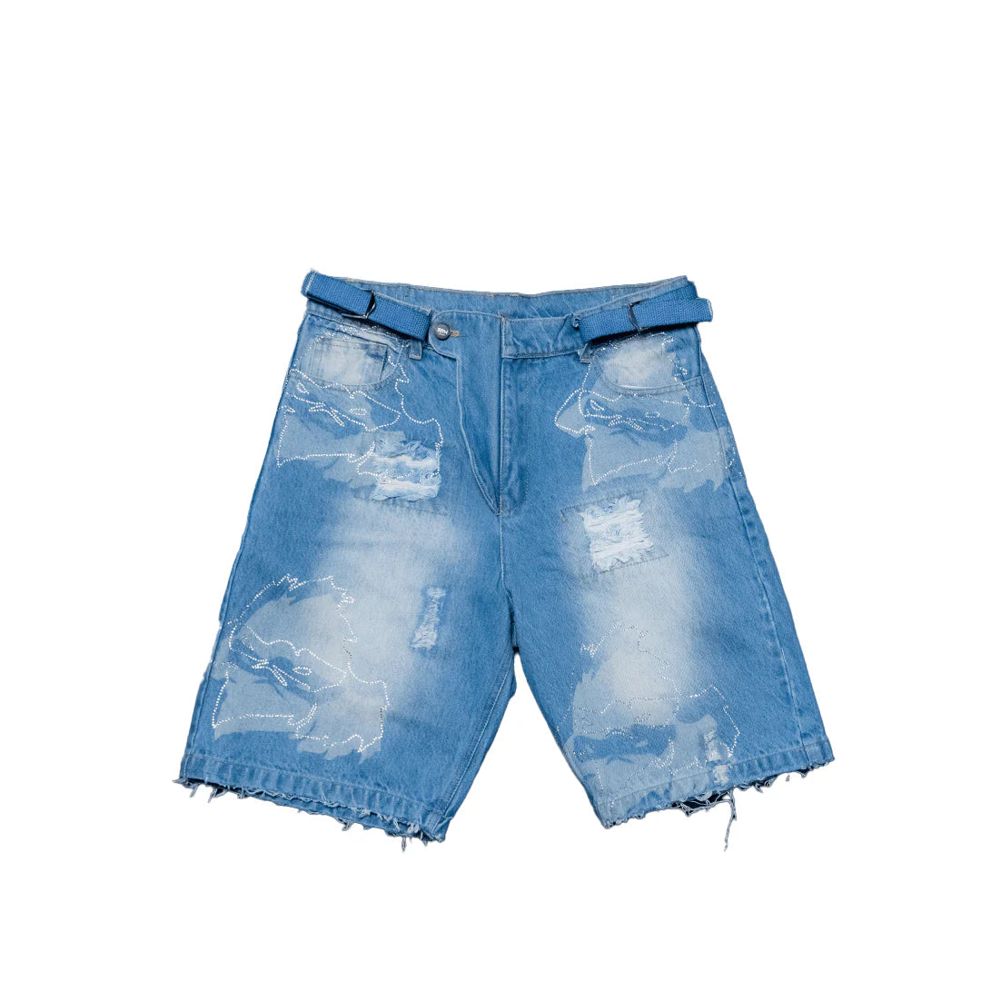 RRW Face Of Reflection Shorts-LT BLU