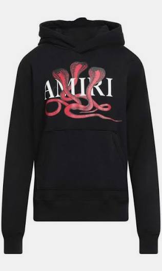 AMIRI SNAKE HOODIE/BLK