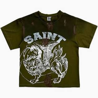 SAINT VANITY DIRTY GRIFFIN SHIRT/GRN