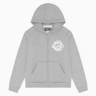 DENIM UNIVERSITY ZIP HOODIE/GREY
